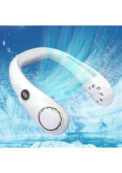 Şarjlı Boyun Vantilatör Taşınabilir, Yapraksız Boyun Fan Serinletici ,kişisel , 3 Hız Kademeli