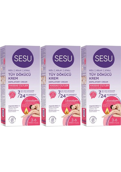 Tüy Dökücü Krem 40ML Hassas Ciltler/sensitive (3 Lü Set)