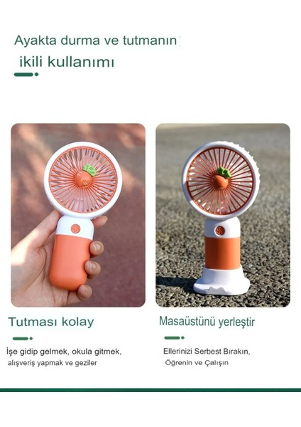 Şarjlı Masa ve El Fan Taşınabilir Şarjlı Edilebilir Mini Fan fiyatları