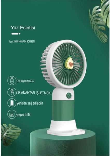 Şarjlı Masa ve El Fan Taşınabilir Şarjlı Edilebilir Mini Fan indirimleri