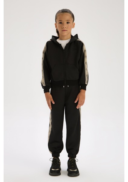 Bg Store Kız Çocuk Siyah Eşofman Üstü
