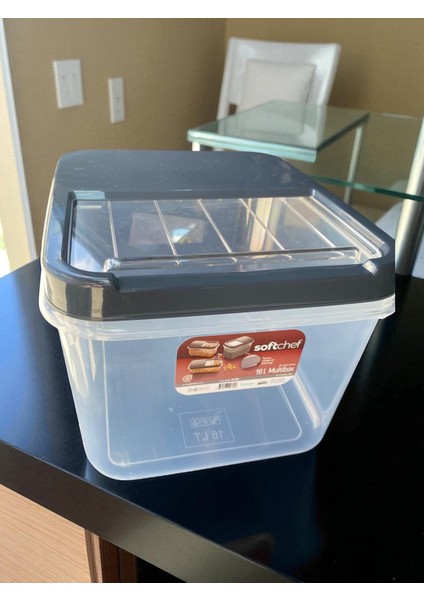 16 Litre Büyük Boy Saklama Kabı – Şeffaf Gövde, Açılır Kapanır Sürgülü Kapak modelleri