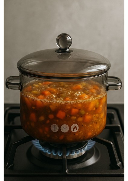 Borosilikat Cam Tencere 1.9 Lt Füme fiyatları