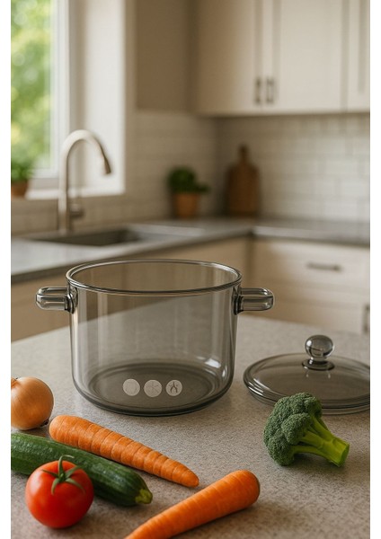 Borosilikat Cam Tencere 1.9 Lt Füme modelleri