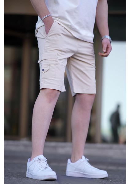 Bej Kargo Cep Erkek Kapri Şort 5737 fiyatları