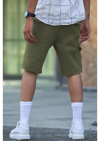 Haki Kargo Cep Erkek Kapri Şort 5737