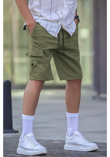 Haki Kargo Cep Erkek Kapri Şort 5737 fiyatları