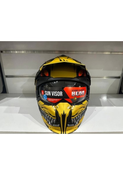 Kask Streetfıghter Sv Aztec B3 Mat Siyah/sarı fiyatları