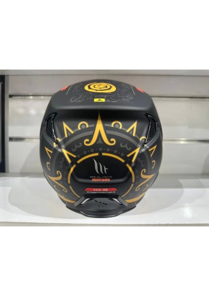 Kask Streetfıghter Sv Aztec B3 Mat Siyah/sarı fırsatları