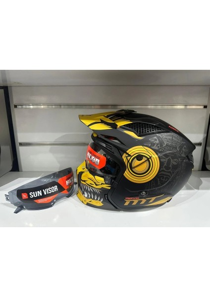 Kask Streetfıghter Sv Aztec B3 Mat Siyah/sarı indirimleri