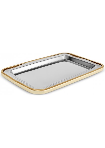 Ring Dekoratif Tepsi Gold 37X25 cm indirimleri