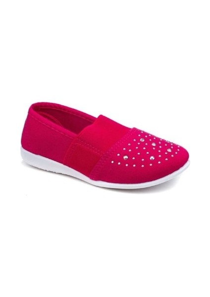 Babet - Kız Çocuk Pembe Rahat Keten Ayakkabı 127