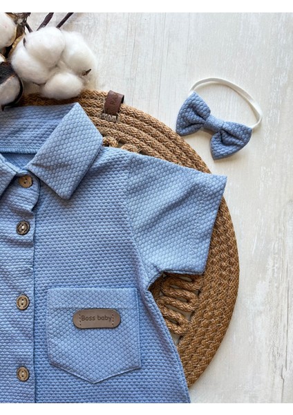 Fukukum Baby Erkek Bebek Papyonlu Gömlek Yaka Düğmeli Cep Detaylı Tulum fiyatları