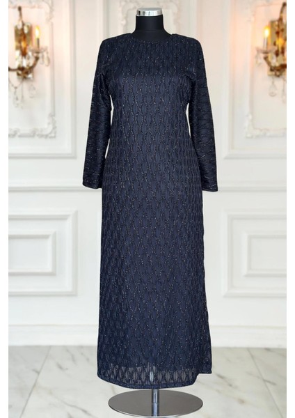 Mahi Dantel Abiye Elbise Lacivert
