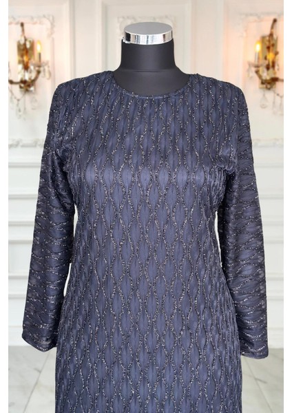 Mahi Dantel Abiye Elbise Lacivert fiyatları