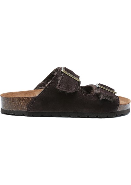 K15121SD Kifidis Soft Step Kadın Süet Deri Sabo Mantar Terlik 36-41