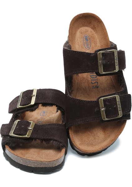 K15121SD Kifidis Soft Step Kadın Süet Deri Sabo Mantar Terlik 36-41 modelleri