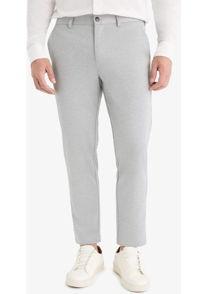 T6317 Gri Jogger Fit Cepli Esnek Kumaş Düz Paça Pantolon modelleri