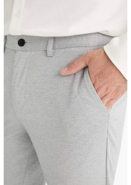 T6317 Gri Jogger Fit Cepli Esnek Kumaş Düz Paça Pantolon fırsatları