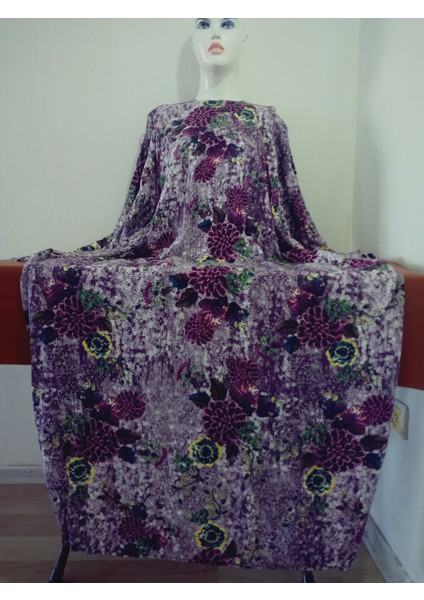 Robadan Uzun Kollu %100 Viskon Basma Çiçekli Anne Elbise, Namaz Elbisesi modelleri