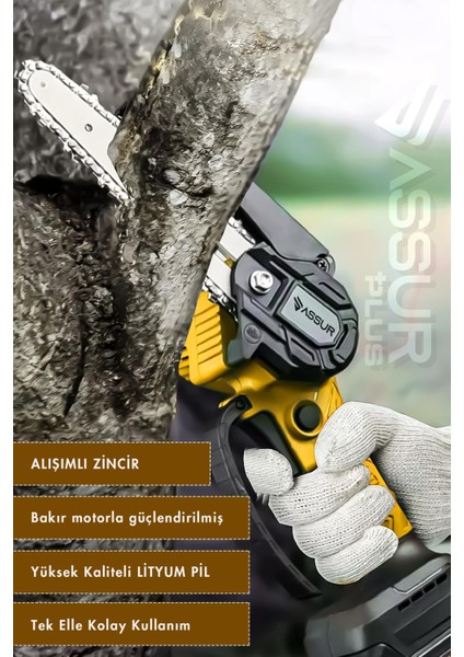 18V Çift Akülü Ağaç Odun Dal Budama Testere modelleri