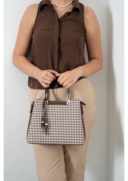 Kahve Sarı - Kahve SP969 Kadın El Çantası