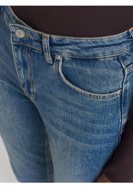 72032 Comfort Likra Mom Denim Pantolon-Tint fiyatları