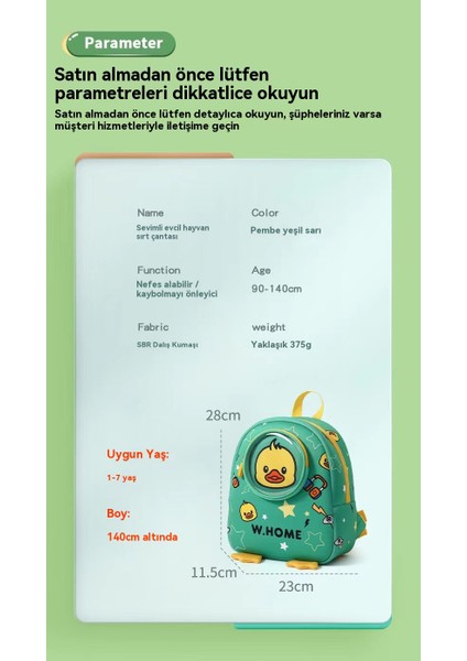 Küçük Sarı Ördek Oğlan Kız Bebek Çocuk Çocuk Okul Çantası (Yurt Dışından) indirimleri