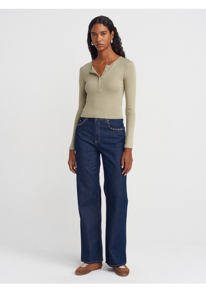 31442 Uzun Kollu Çıtçıt Düğmeli Top-Çağla fırsatları