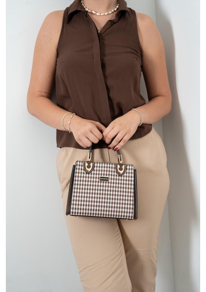 Kahve Sarı - Kahve SP1133 Kadın El Çantası