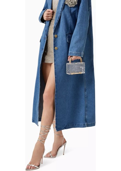 Mini Leon Crushed Ice Akrilik Çanta Kristal Saplı Lüks El Çantası fiyatları