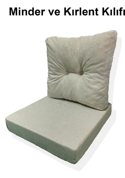 1 Adet Bahçe Balkon Mobilyası Minderi Kılıfı (1 Adet Minder, 1 Adet Kırlent Yanlızca Kılıf Gönderilecektir)