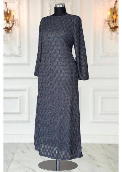 Mahi Dantel Abiye Elbise Antrasit modelleri