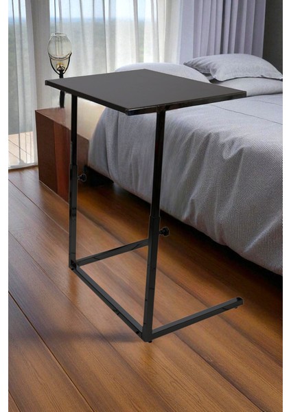 Yükseklik Ayarlı Çok Amaçlı Zigon Fonksiyonel Laptop Sehpası - Siyah modelleri