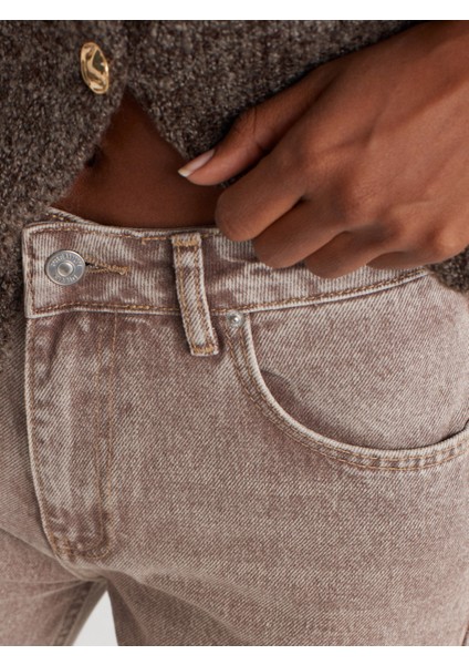 72034 Kar Yıkama Renkli Denim Pantolon-Kahve modelleri