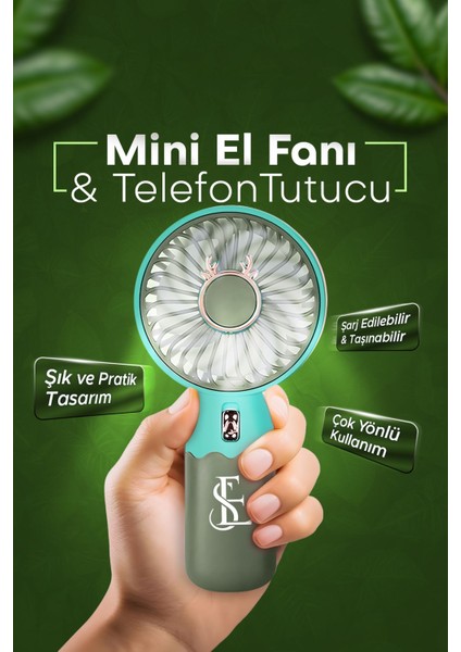 Güçlü Parvaneli Telefon Tutucu Renkli Mini El Fanı Taşınabilir Şarjlı Taşıma Ipli Vantilatör fiyatları