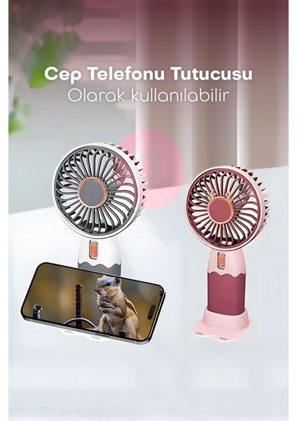 Güçlü Parvaneli Telefon Tutucu Renkli Mini El Fanı Taşınabilir Şarjlı Taşıma Ipli Vantilatör indirimleri