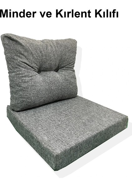 1 Adet Bahçe Balkon Mobilyası Minderi Kılıfı (1 Adet Minder, 1 Adet Kırlent Yanlızca Kılıf Gönderilecektir)