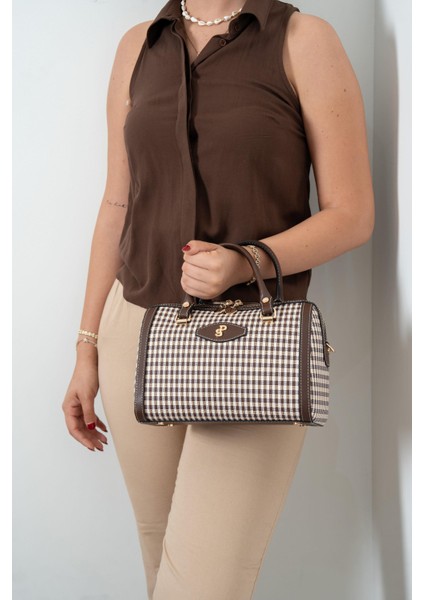 Kahve Sarı - Kahve SP1091 Kadın El Çantası