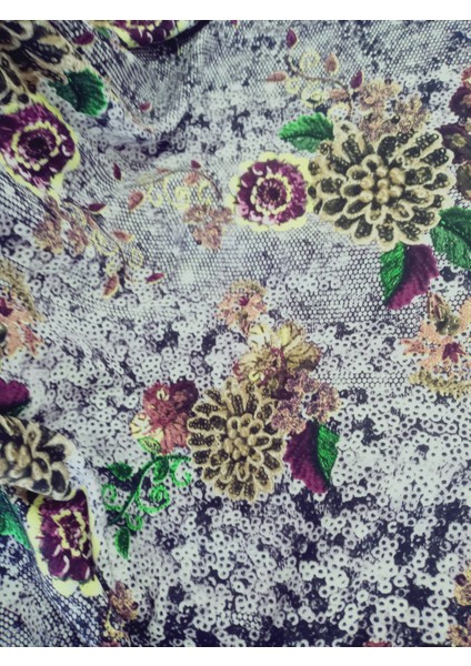 Robadan Uzun Kollu %100 Viskon Basma Çiçekli Anne Elbise, Namaz Elbisesi