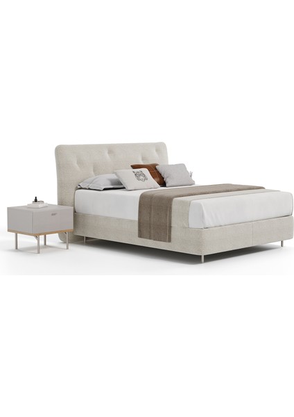 Cante Başlıklı Baza 2'li Set - Krem modelleri