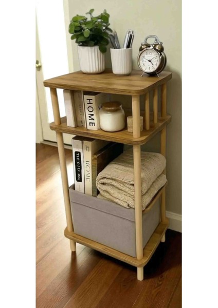 Dressuar Çam Desenli Dresuar - Raflı- Ahşap- Demonte 30X40X78 cm Aksesuarlar Dahil Değildir. fiyatları