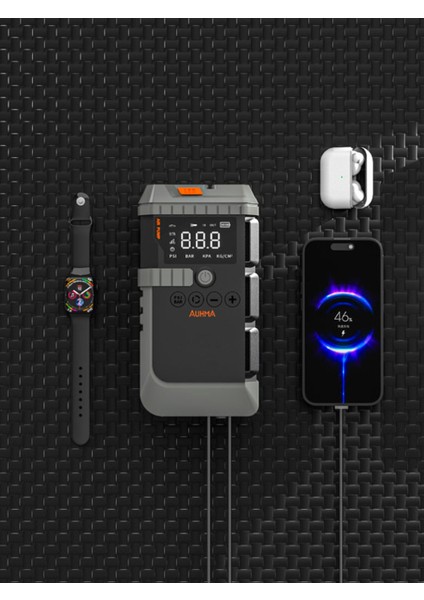 A7711 Jump Starter | Akü Takviye Cihazı | 4'ü 1 Arada Powerbank | Hava Kompresörü | LCD Ekran modelleri