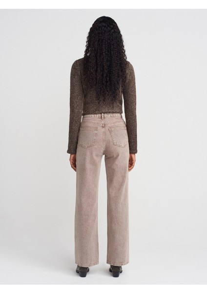 72034 Kar Yıkama Renkli Denim Pantolon-Kahve fiyatları