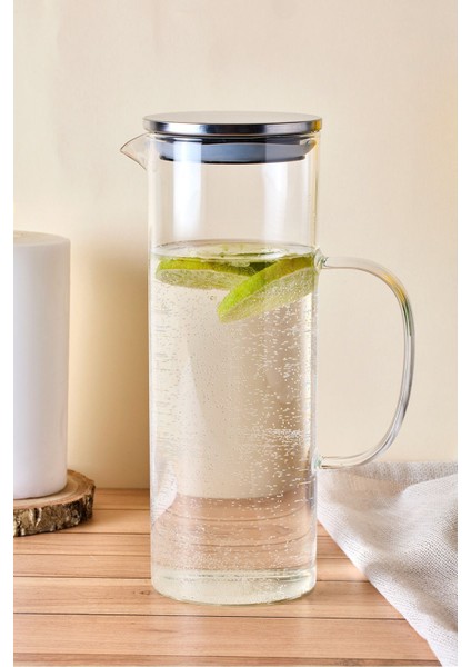 Izmir 1200 ml Borosilikat Cam Buzdolabı Sürahisi