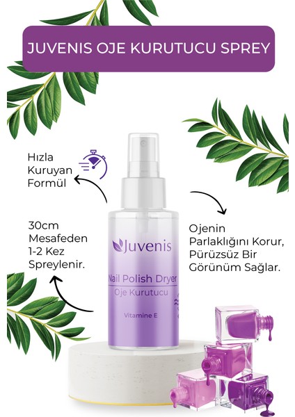 Oje Kurutucu Sprey Iz Bırakmayan E Vitaminli Oje Kurutucu Sprey 50 Ml. modelleri