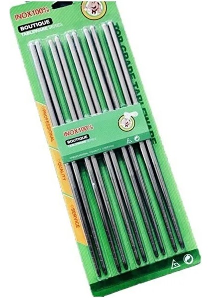Metal Chopstick 5'li Paslanmaz Çelik Çin Çubuğu fırsatları
