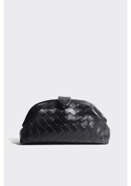 Siyah Örgü Derili Zincirli Portföy ve Omuz Çantası fırsatları