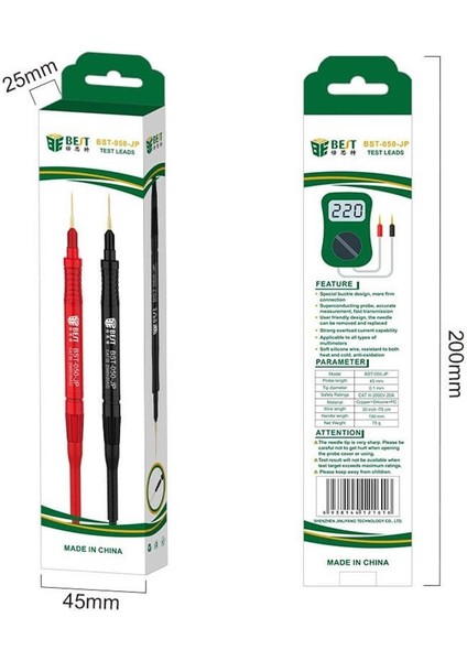 BST-050-JP Değiştirilebilir Süper Iletken Test Probu fiyatları