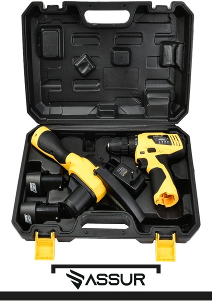 Profesyonel 18V Çift Akülü Vidalama & Ağaç Odun Dal Budama Testeresi 2'li Set fiyatları